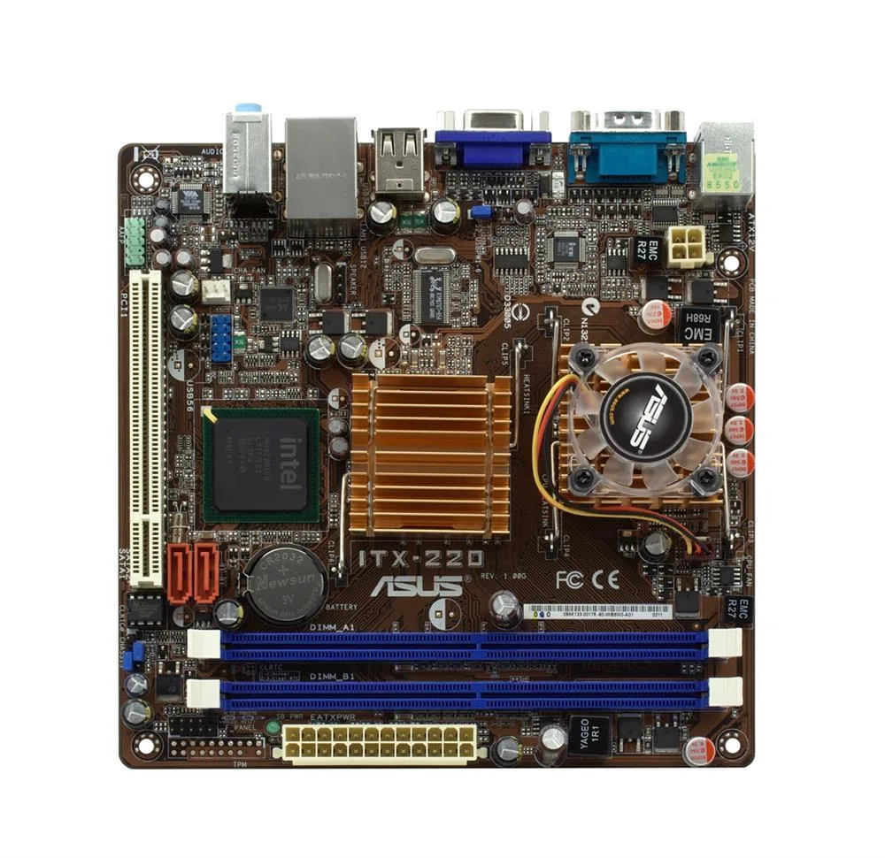 ASUS ITX-220/B ITX-220 Desktop Motherboard Intel Celeron 220 Mini ITX 4GB DDR2 SDRAM Maximum RAM Serial ATA/300 Yes