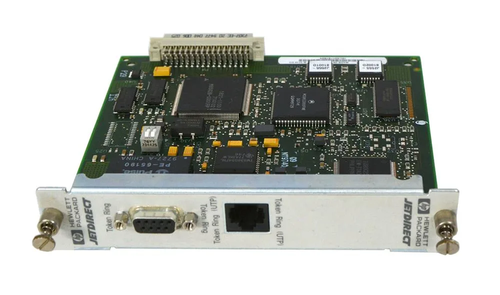 J2555A - HP JetDirect 400N Modular Input/Output Token Ring Adapter 10/100Base-T DB9 RJ-45 LAN Interface internal Print Server