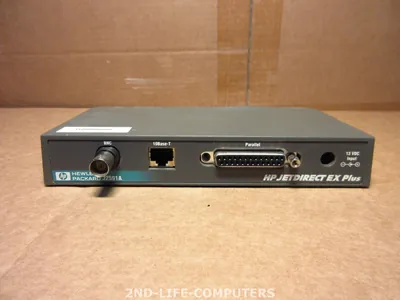 J2590A - HP JetDirect EX Plus3 External Print Server Ethernet 3-Ports 10/100Base-T RJ45 LAN Interface Module