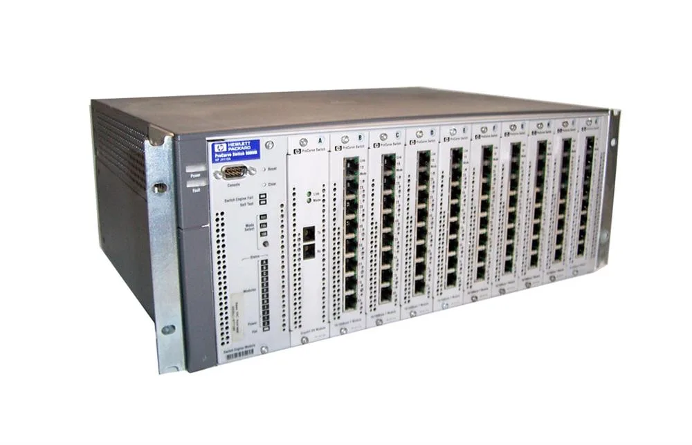 HP J4110A#ABA ProCurve 8000M Managed FC Ethernet Switch Chassis 10 x Expansion Slot 1 x Management