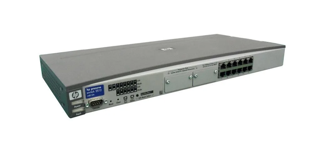 HP J4812A#ACC ProCurve 2512, 12-Ports 10/100Base-T + 2-Ports SFP (mini-GBIC) Slots Layer 2 Managed Switch