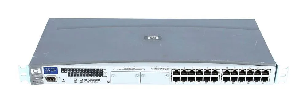 HP J4818AR#ABA ProCurve 2324 24-Ports 10/100Base-TX + 2-Ports SFP (mini-GBIC) Slots Fast Ethernet Unmanaged Switch
