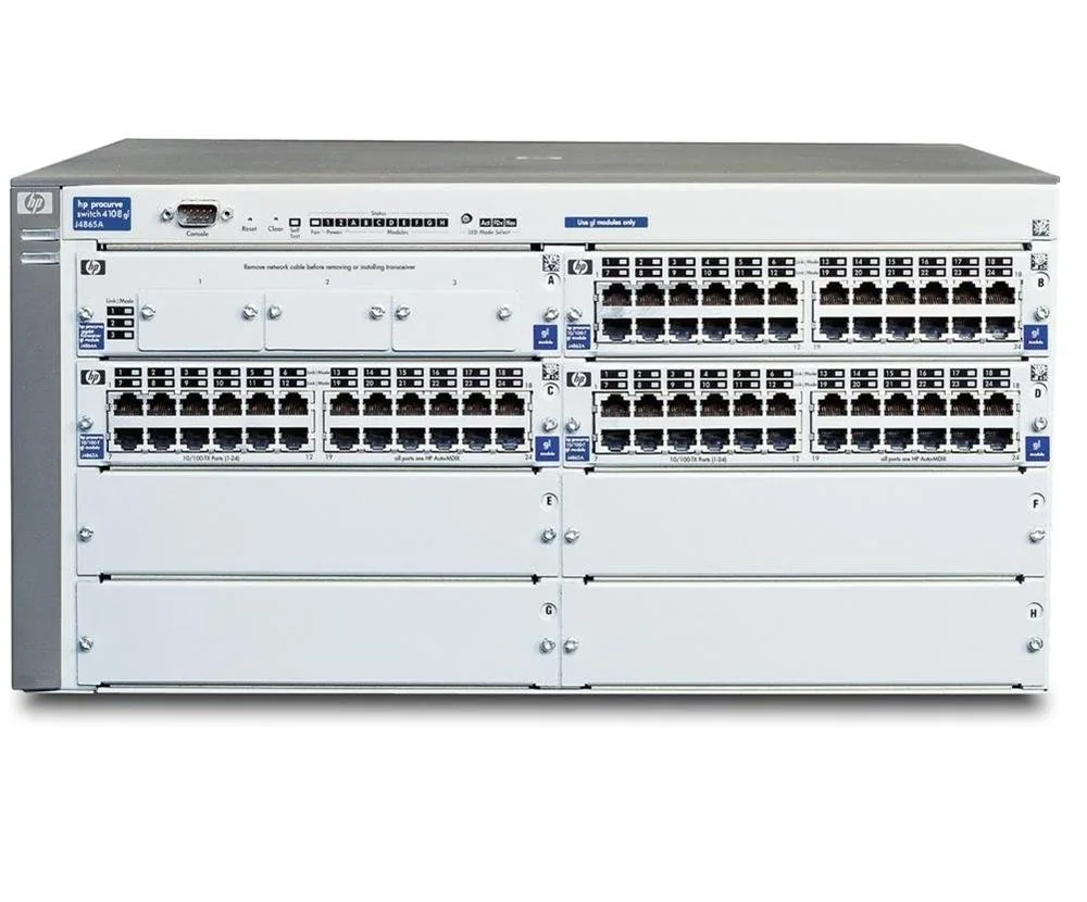 HP J4865A#ABB ProCurve 4108gl 8-Slot Switch Chassis with 1 Power Supply Module