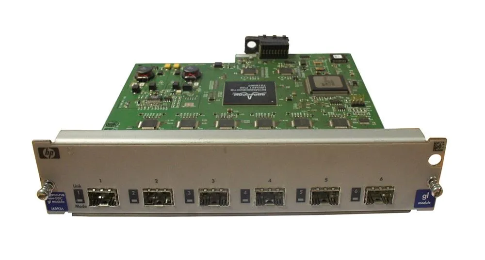 HP J4893A#ABA ProCurve Switch 4104GL/4108GL 6 x Ports Transceiver Slot 10/100/1000Base-T SFP (Mini-GBIC) Gigabit Ethernet Network Switch Expansion Module