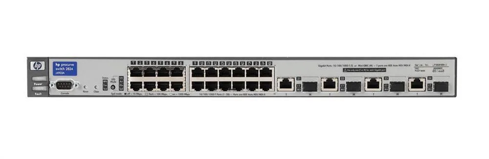 HP J4903A#ABB ProCurve 2824 24-Ports 24 x 10/100/1000 + 4 x SFP 120-230V AC Managed Gigabit Ethernet Switch