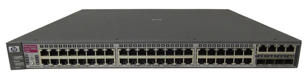 HP J4906A#ABA Procurve Switch 3400CL-48G 48xPorts 10/100/1000Base-T 4 x SFP Shared Gigabit Ethernet Network Switch