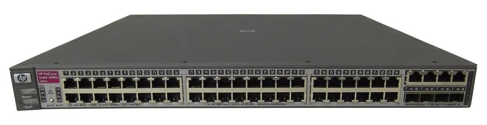 HP J4906A#ABB Procurve Switch 3400CL-48G 48-Ports 10/100/1000Base-T with 4 x Shared SFP Gigabit Ethernet Switch
