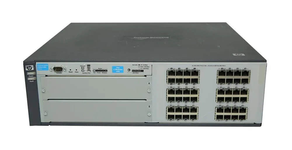 HP J8771A#ABA ProCurve 4202vl-48G 48 x Ports 10/100/1000Base-T LAN + 2 x Expansion Slot Modular Layer-2 Managed Gigabit Ethernet Network Switch Chassis