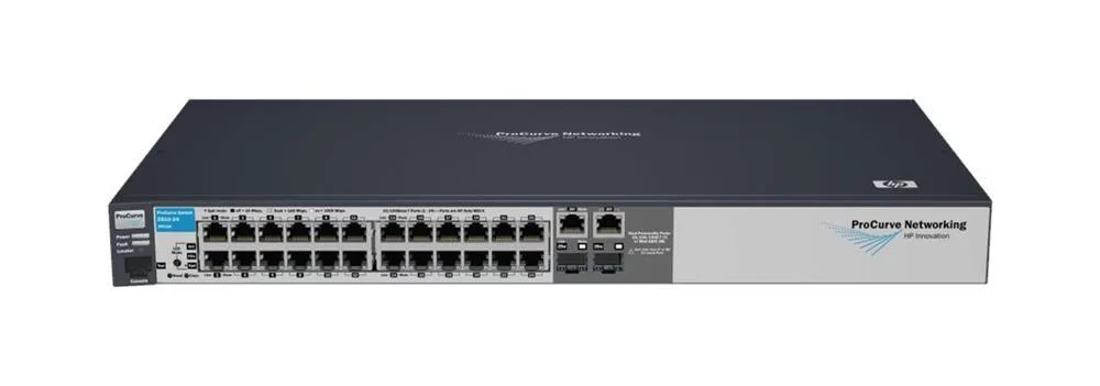 HP J9019A#ABA ProCurve 2510-24 24-Ports 10/100Base-TX, 2 x Dual Personality 10/100/1000Base-T/SFP (mini-GBIC) 1U Rack-Mountable Fast Ethernet Switch