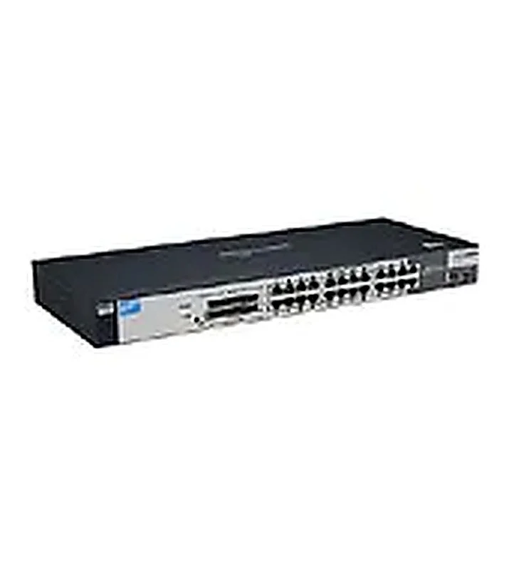 HP J9028-60001 ProCurve 1800 series 1800-24G 24 x RJ-45 Ports 10/100/1000Base-T + 2 x Dual Personality RJ-45/SFP (mini-GBIC) Ports Layer 2 Managed Rack-mountable Gigabit Ethernet Network Switch