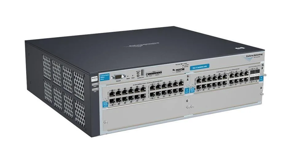 HP J9064A#ABB ProCurve E4204vl-48GS 48xPorts10/100/1000Base-T 4 x SFP (mini-GBIC) Layer-3 Managed Stackable Gigabit Ethernet Network Switch