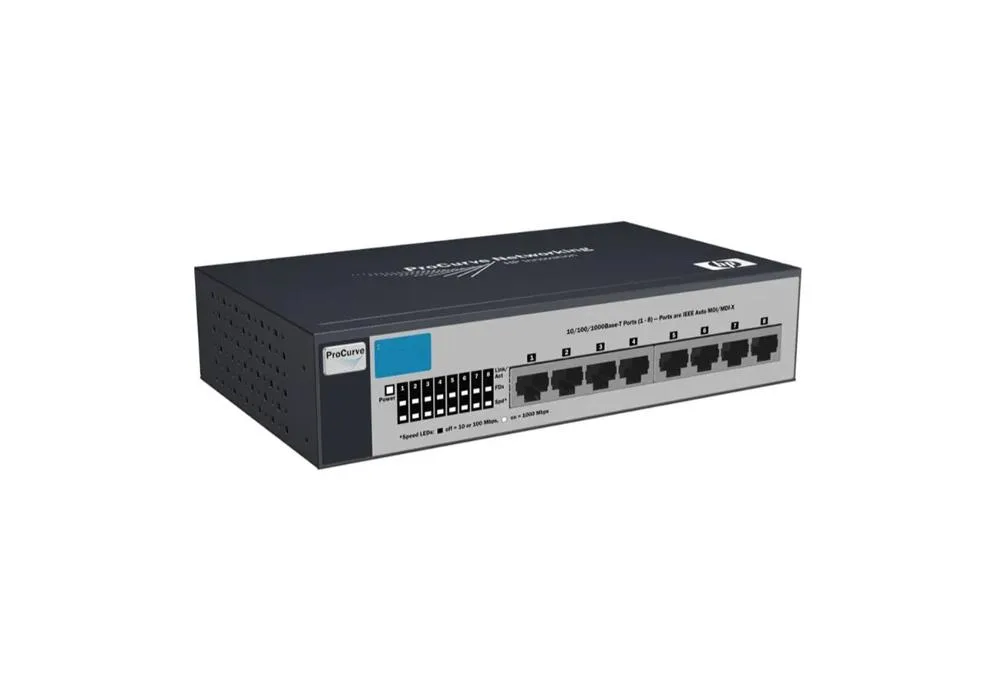 HP J9077A-#ABA ProCurve 1400-8G 8xPorts 10/100/1000Base-T LAN Layer-2 Unmanaged Gigabit Ethernet Network Switch