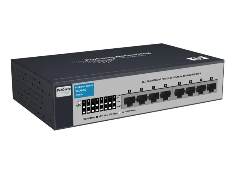 HP J9077A#ABA ProCurve 1400-8G 8xPorts 10/100/1000Base-T LAN Layer-2 Unmanaged Gigabit Ethernet Network Switch