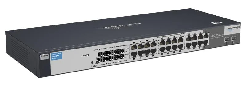 HP J9078A#ABA Procurve 1400-24G 24xPorts 10/100/1000Base-T LAN 2xSFP(Mini-GBIC) Layer-2 Unmanaged Gigabit Ethernet Network Switch