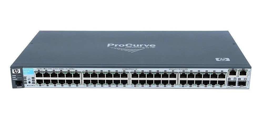 HP J9088AR#ABB ProCurve Switch 2610-48 48-Ports 10/100Base-TX + 2 x 10/100/1000Base-T Ports + 2 x SFP (miniGBIC) Slots Layer 2 Managed Switch