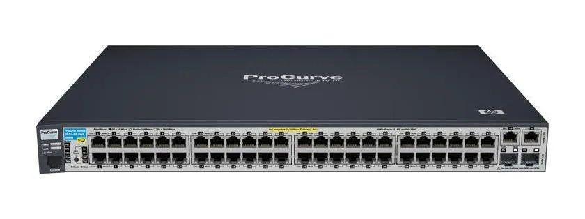 HP J9089-61101-WB ProCurve 2610 Series 2610-48-PWR 48 x RJ-45 Ports PoE 10/100Base-TX + 2 x GE RJ-45 Ports + 2 x SFP (mini-GBIC) Ports Layer 2 Managed Rack-mountable Fast Ethernet Network Switch