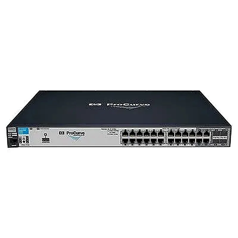 HP J9145AX ProCurve 2910al Series 2910al-24G 20 x RJ-45 Ports 10/100/1000Base-T + 4 x Dual Personality RJ-45/SFP (mini-GBIC) Ports Layer 3 Managed Rack-mountable Gigabit Ethernet Network Switch