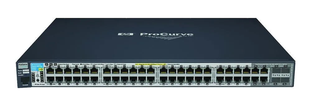 HP J9148AX ProCurve 2910al-48G-PoE+ 44 x Ports PoE+ 10/100/1000Base-T + 4 x Dual Personality SFP (mini-GBIC) Ports + 4 x SFP+ Ports With Optional module Layer 3 Managed Gigabit Ethernet Network Switch
