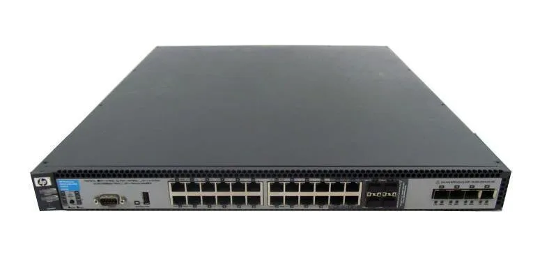 HP J9264AR#ACC ProCurve 6600-24G 24-Port 10/100/1000Base-T with 4x Shared SFP, 4x SFP+ Layer 4 Gigabit Ethernet Switch