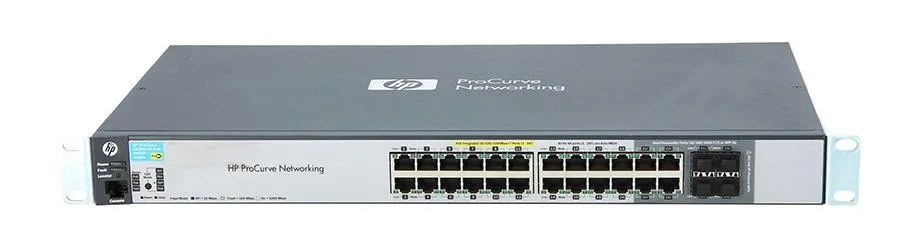 HP J9299AX ProCurve E2520-24G-PoE 20xPorts PoE 1000Base-T + 4xDual Personality SFP (mini-GBIC) Ports Layer2 Managed Gigabit Ethernet Switch