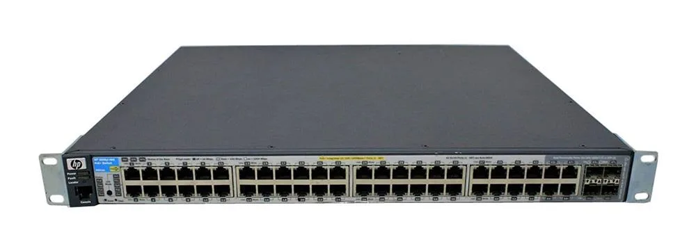 HP J9311A#ABA ProCurve 3500-48G-PoE+ yl, 48-Ports 10/100/1000Base-T PoE+, 4 x 1000Base-X SFP (mini-GBIC) Slots + 4 x 10GBase-X SFP+ Slots + 1 x Open Module Slot Managed Switch