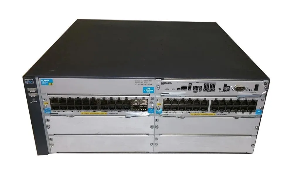 HP J9447A#ABA ProCurve 5406zl-48G-PoE+ 48x 10/100/1000Base-T with 4x SFP (mini-GBIC), 4x Expansion Slot Modular Switch