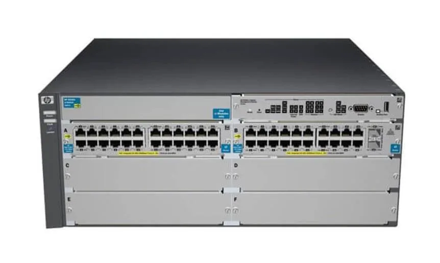 HP J9533A#B2E ProCurve E5406-44G-PoE 44xPorts 10/100/1000Base-T 2 x SFP Layer-4 Managed Gigabit Ethernet Network Chassis Switch