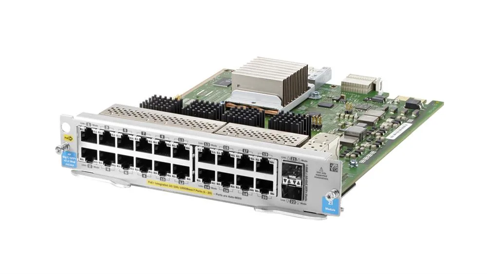 HP J9536A#ABA ProCurve PoE+ 20xPort 10/100/1000Base-T 2 x SFP+ Layer-4 Managed Gigabit Ethernet Network Switch Module