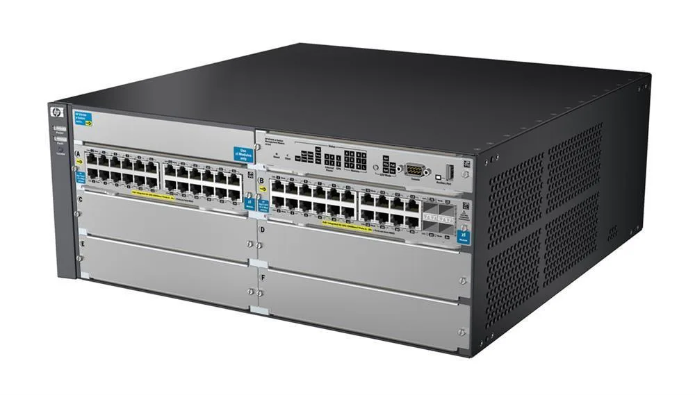 HP J9539A#ACC ProCurve E5406-44G-PoE 44xPorts 100Base-TX/ 10/100/1000Base-T 4 x SFP Layer-4 Managed Gigabit Ethernet Network Switch