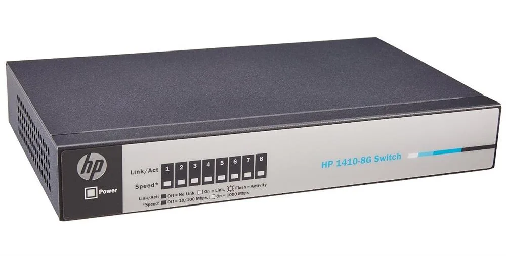 HP J9559AS#ABA Procurve 1410-8G Series 8-Port 10/100/1000Base-T Gigabit Unmanaged Switch