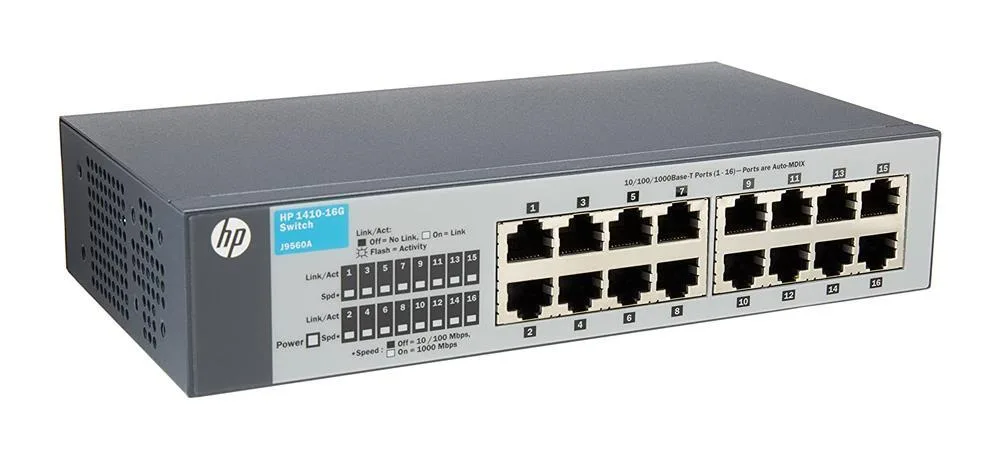 HP J9560A#ABA ProCurve 1410-16G 16 Ports 16 x RJ-45 10/100/1000Base-T Ethernet Switch