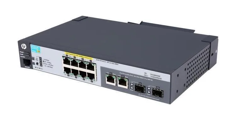 HP J9562A#ACE 2915-8G-PoE 8xPorts 10/100/1000Base-T with 2x SFP 2x Uplink Managed Stackable Gigabit Ethernet Switch