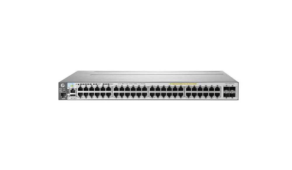 HP J9574A#ACD ProCurve 3800-48G-PoE+ 48xPort 10/100/1000Base-T + 4 x SFP+ Layer-3 Managed Gigabit Ethernet Network Switch