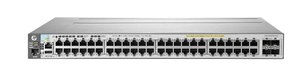 HP J9574AS#ABB ProCurve 3800-48G-PoE+ 48xPort 10/100/1000Base-T + 4 x SFP+ Layer-3 Managed Gigabit Ethernet Network Switch