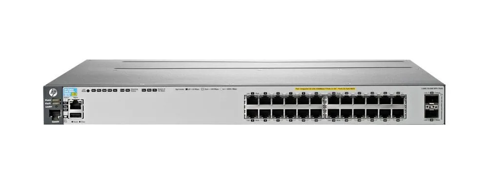 HP J9575A#ABB 3800-24G 24 x Ports 10/100/1000Base-T + 2 x SFP+ Layer-4 Managed Gigabit Ethernet Network Switch