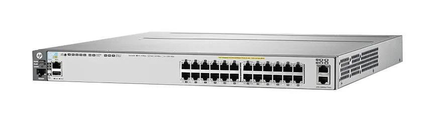 HP J9587A#ABA E3800-24G-2XG PoE+ 24 x Ports 1000Base-T 2 x SFP Layer-3 Managed Gigabit Ethernet Network Switch