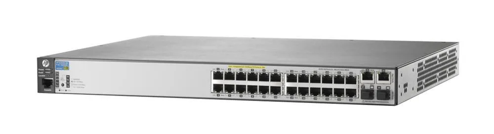 HP J9625A#B2C 2620-24-PoE+ 24-Ports 10/100(PoE) with 2 Ethernet Ports, 2 SFP Ports Rack-Mountable Fast Ethernet Switch