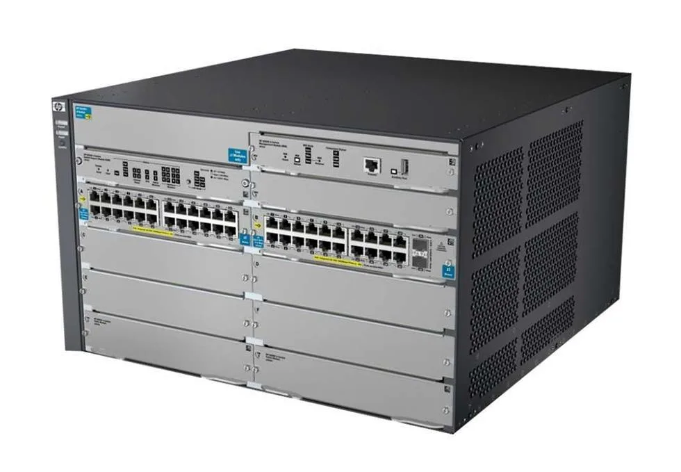 HP J9638AC#ABA E8206-44G-PoE+ v2 zl 44 x Ports 10/10/1000Base-T + 2 x SFP+ Layer-4 Managed Gigabit Ethernet Network Switch Chassis