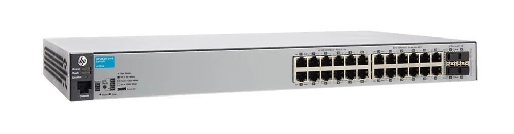 HP J9776-60001 Aruba 2530 Series 2530-24G 24xRJ-45 Ports 10/100/1000Base-T + 4xSFP Ports Layer2 Managed Gigabit Ethernet Switch