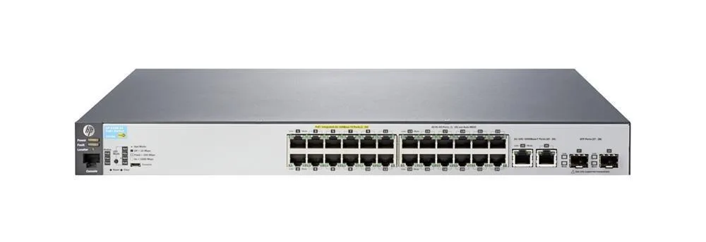 Aruba J9779AR#ABA 2530-24-PoE+ 24 x Ports 10/100Base-X + 2 Gigabit SFP Ports & 2 Ethernet Ports Layer 2 Managed Rackmountable Fast Ethernet Switch