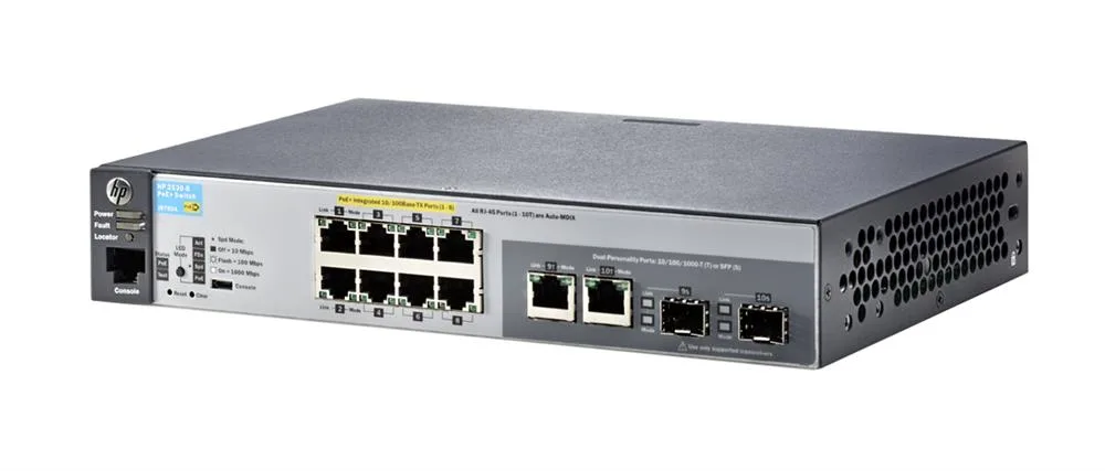Aruba J9780A#AC3 2530-8-PoE+ 8 x Ports 10/100Base-TX + 2 x SFP Layer-2 Managed Gigabit Ethernet Network Switch