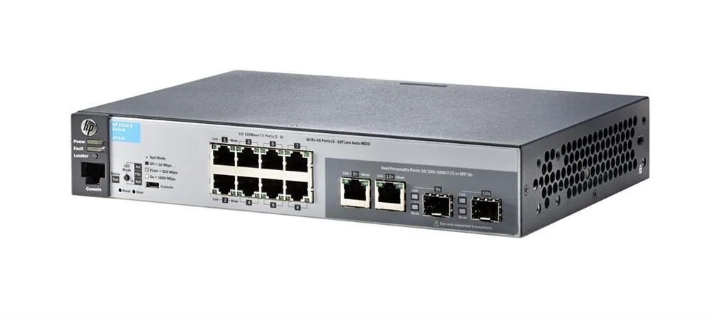 Aruba J9783A#ABA 2530-8 8 x Ports 10/100Base-T with 2 Combo Gigabit SFP Ports Layer 2 Managed Rackmountable Fast Ethernet Switch