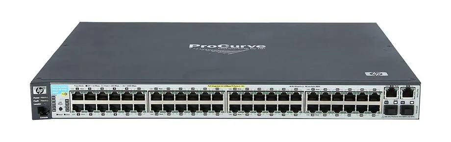 HP J9808A ProCurve 2610 Series 2610-48 48 x RJ-45 Ports 10/100Base-TX + 2 x RJ-45 GE Ports + 2 x SFP (miniGBIC) Ports Layer 2 Managed Rack-mountable Stackable Fast Ethernet Network Switch