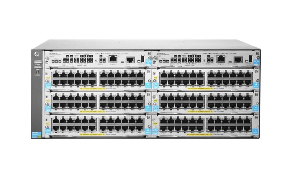 HP J9821A#B8X Aruba 5406R zl2 PoE+ 6x Expnaison Slot Switching Module/Management Module Managed 4U Rack-Mountable Network Switch