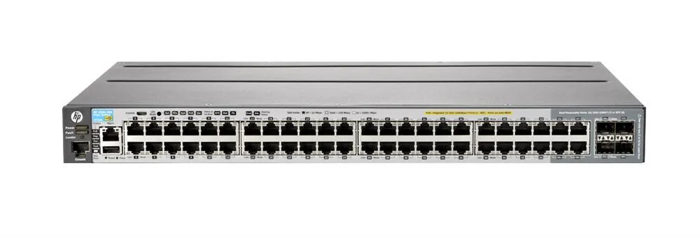 Aruba J9836A#ABA 2920-48G-PoE+ 48 x Ports 10/100/1000Base-T + 4 x SFP Combo Layer-3 Managed Gigabit Ethernet Network Switch
