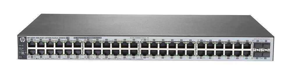 HP J998A#ABA 1820-48G 48 x Ports 10/100/1000Base-T + 4 x SFP Layer 2 Managed Rackmountable Gigabit Ethernet Network Switch