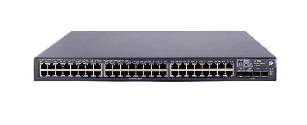 HP JC105AB FlexFabric 5800 Series A5800-48G 48 x Ports 10 100 1000Base-T + 4 x SFP+ Layer 3 Managed Gigabit Ethernet Network Switch