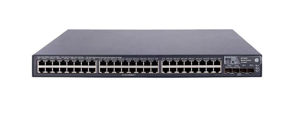 HPE JC105AC HP JC105AC FlexFabric 5800 Series A5800-48G 48 x Ports 10/100/1000Base-T + 4 x SFP+ Layer 3 Managed Gigabit Ethernet Network Switch