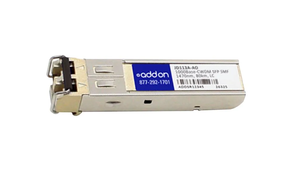 JD113AAO - Addonics 1Gbps 1000Base-CWDM Single-mode Fiber 70km 1470nm Duplex LC Connector SFP Transceiver Module