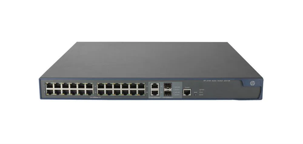 HP JD313B#ABB 3100-24-PoE 24 x Ports 10/100Base-TX + 2 x SFP Combo Layer-4 Managed Stackable Fast Ethernet Network EI Switch